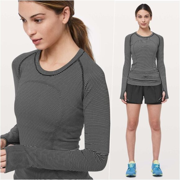 Lululemon Swiftly Run Long Sleeve Stripe 6 NWOT - Picture 1 of 10